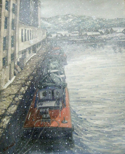 運河に降る雪～小樽情景～